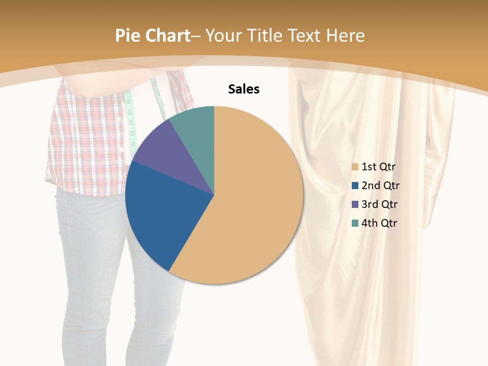 A Woman Standing Next To A Dress On A Mannequin PowerPoint Template