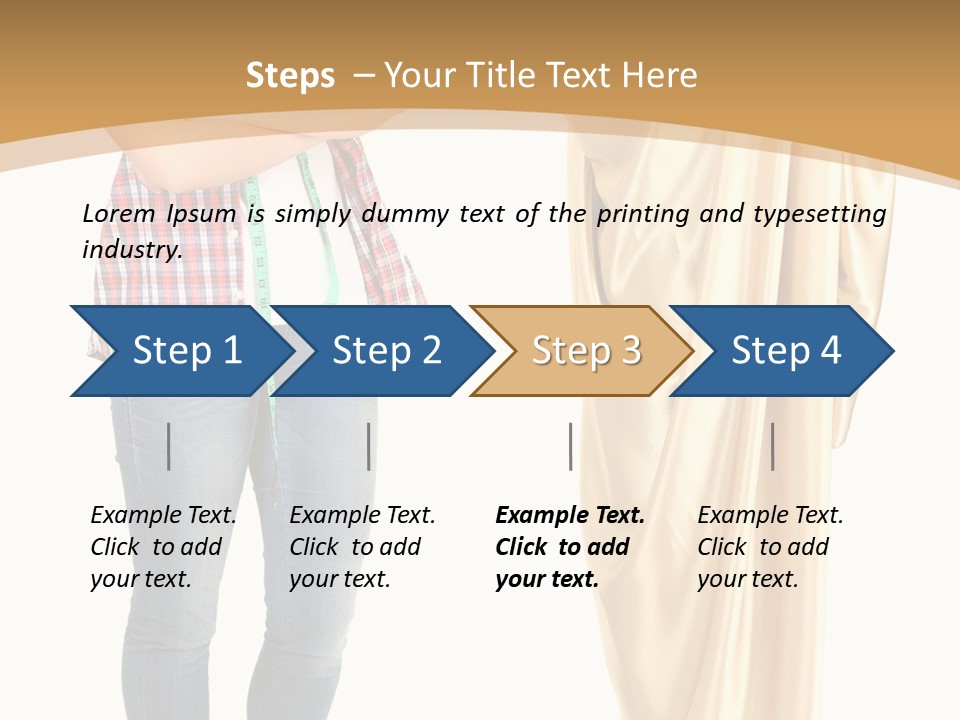 A Woman Standing Next To A Dress On A Mannequin PowerPoint Template