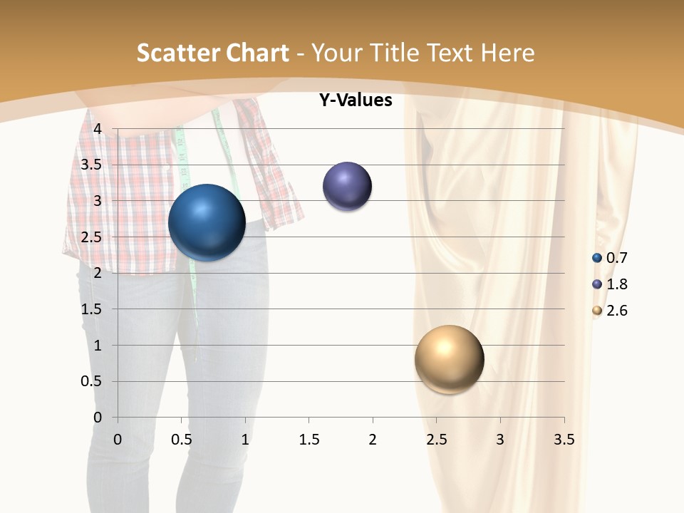 A Woman Standing Next To A Dress On A Mannequin PowerPoint Template