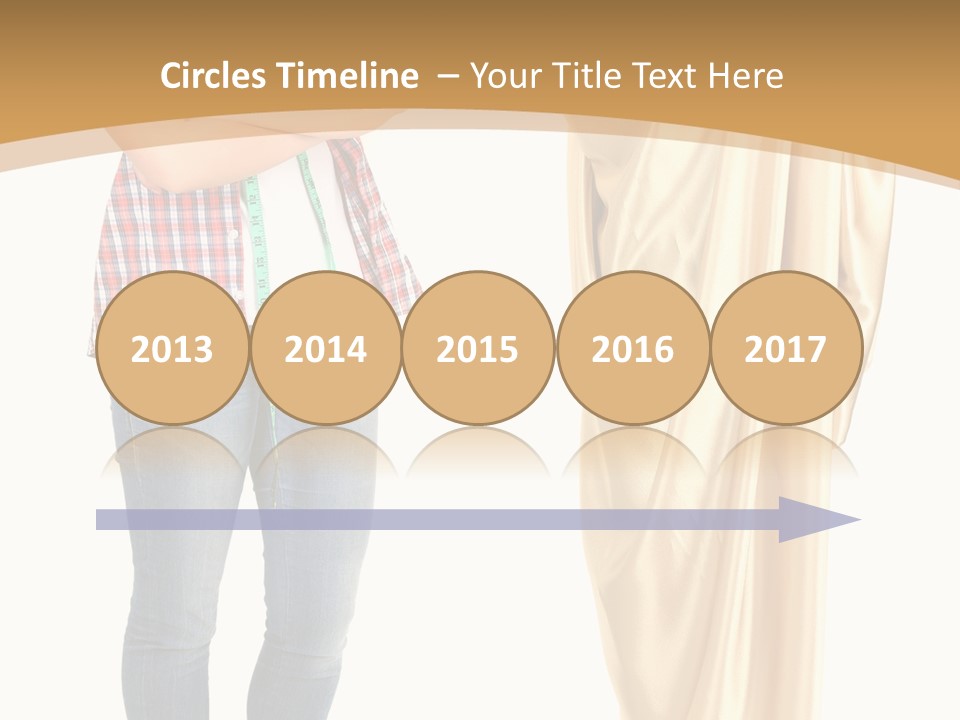 A Woman Standing Next To A Dress On A Mannequin PowerPoint Template