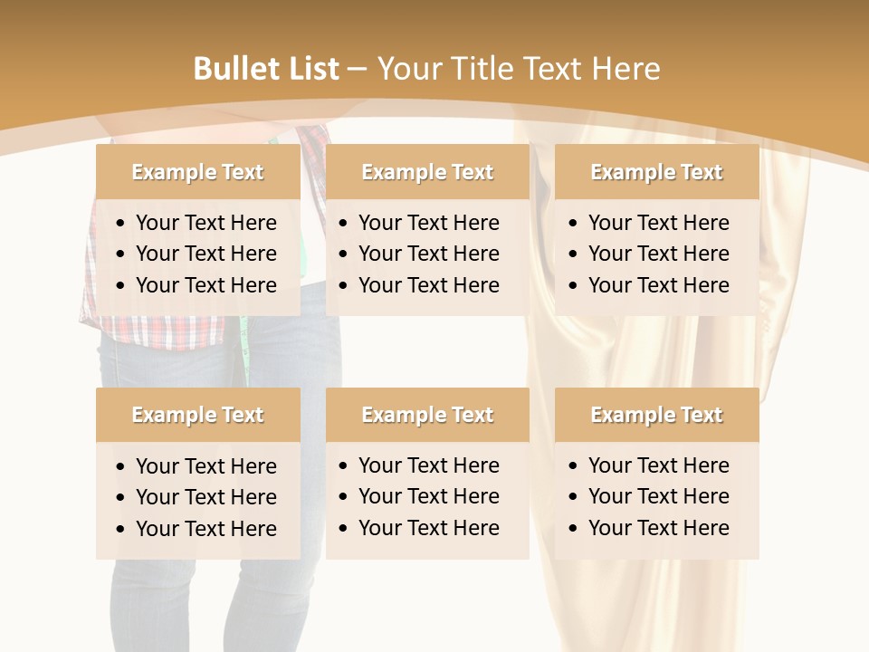 A Woman Standing Next To A Dress On A Mannequin PowerPoint Template