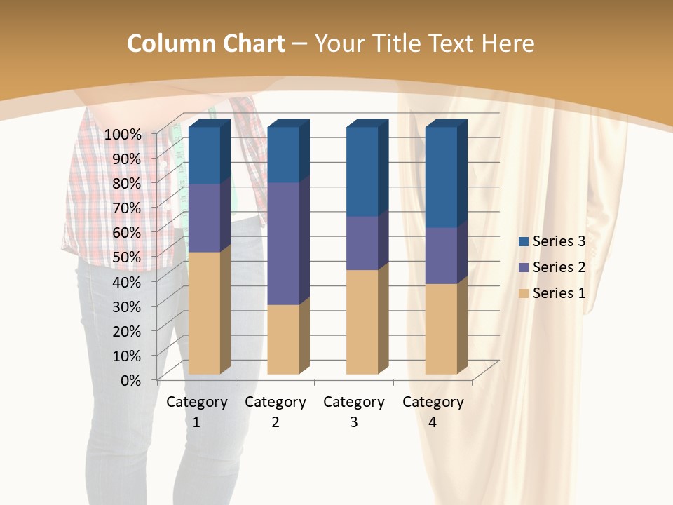 A Woman Standing Next To A Dress On A Mannequin PowerPoint Template