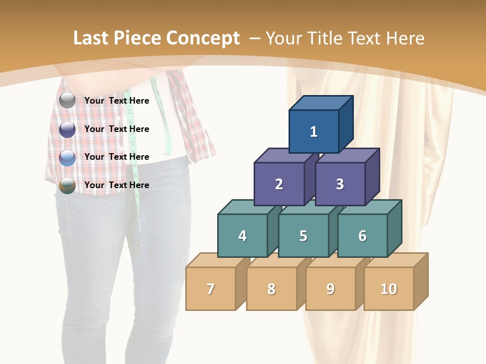 A Woman Standing Next To A Dress On A Mannequin PowerPoint Template