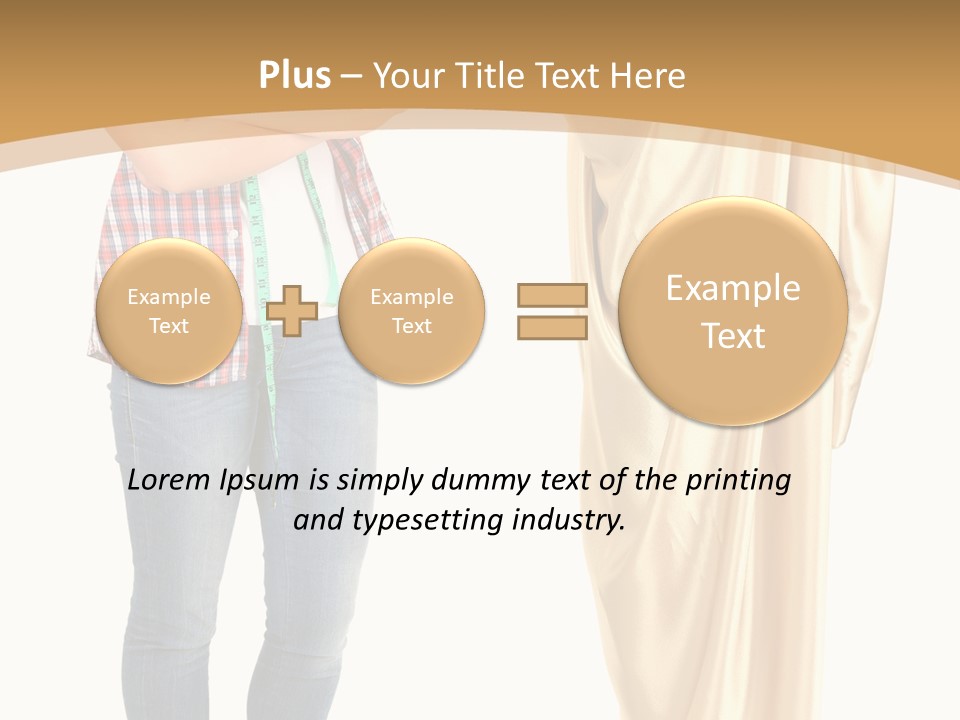 A Woman Standing Next To A Dress On A Mannequin PowerPoint Template