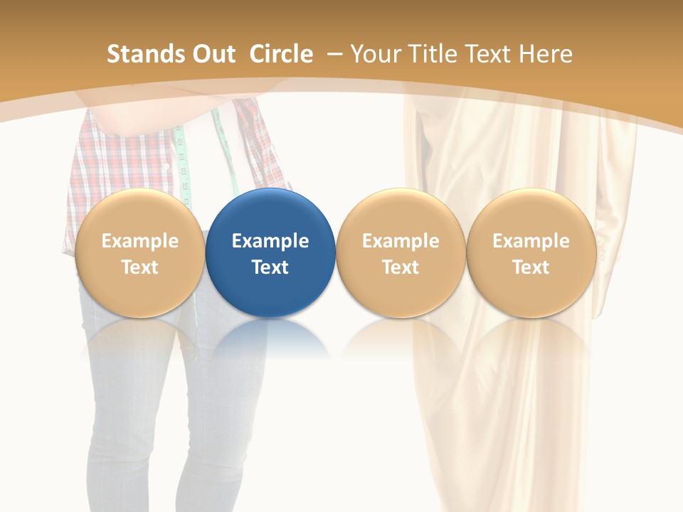 A Woman Standing Next To A Dress On A Mannequin PowerPoint Template