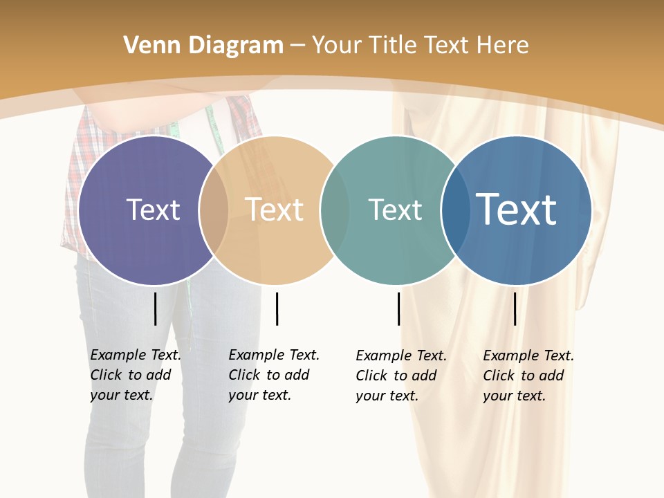 A Woman Standing Next To A Dress On A Mannequin PowerPoint Template