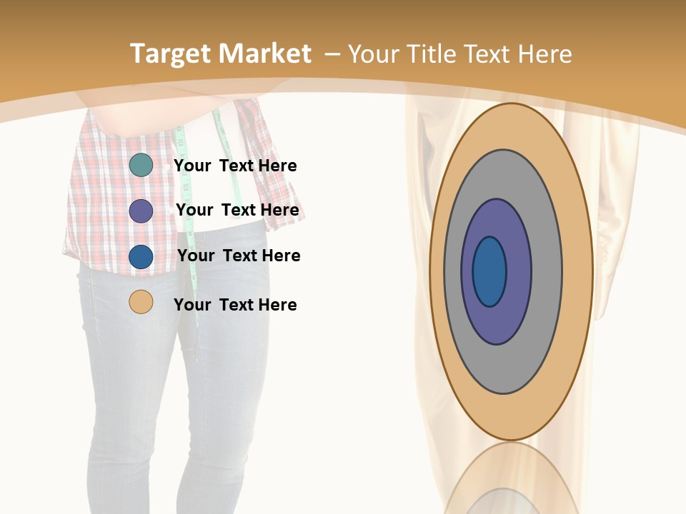 A Woman Standing Next To A Dress On A Mannequin PowerPoint Template