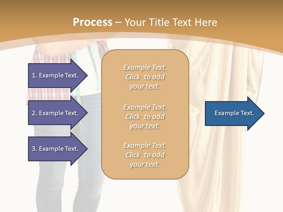 A Woman Standing Next To A Dress On A Mannequin PowerPoint Template