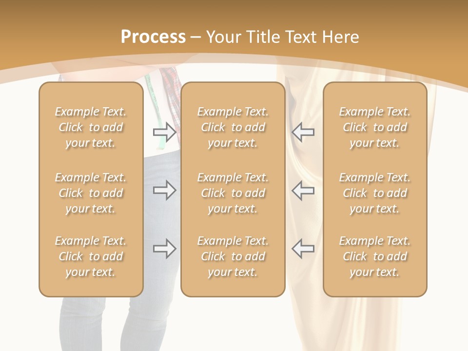 A Woman Standing Next To A Dress On A Mannequin PowerPoint Template