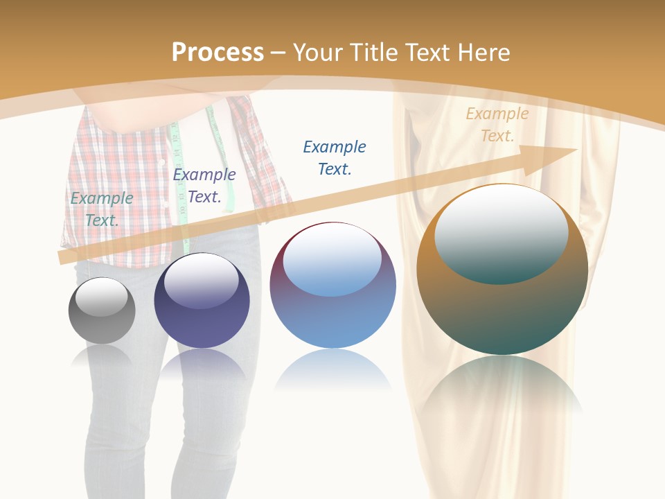 A Woman Standing Next To A Dress On A Mannequin PowerPoint Template