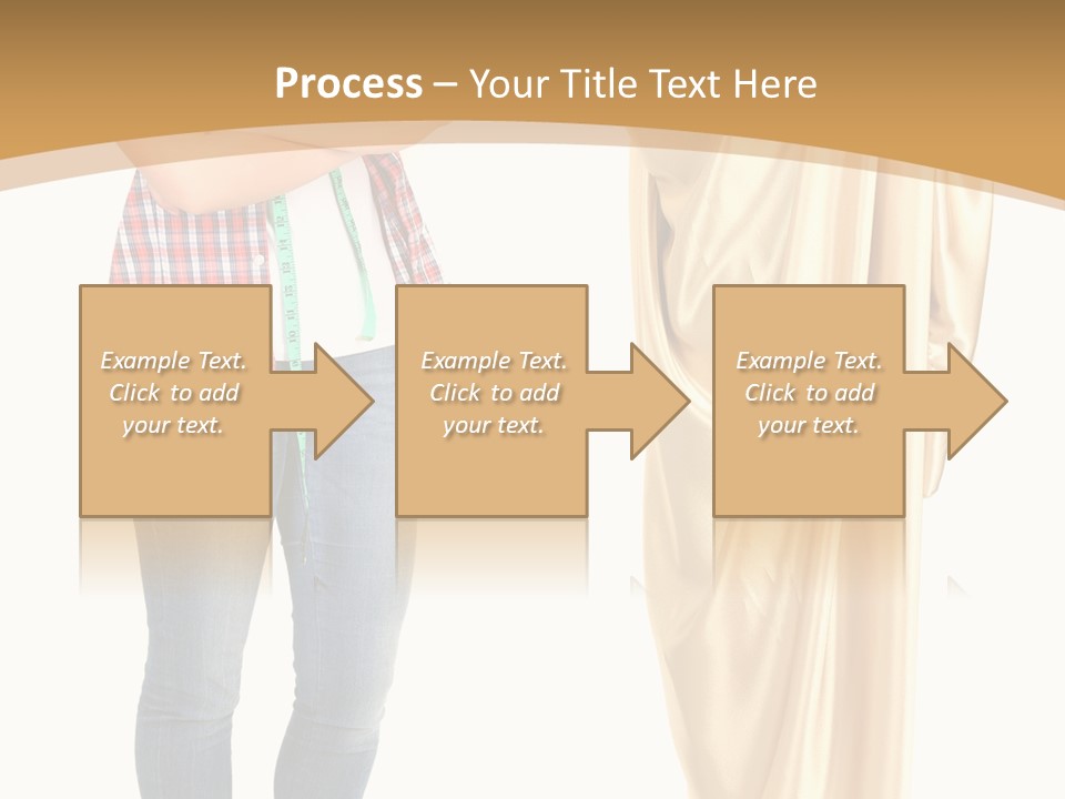 A Woman Standing Next To A Dress On A Mannequin PowerPoint Template