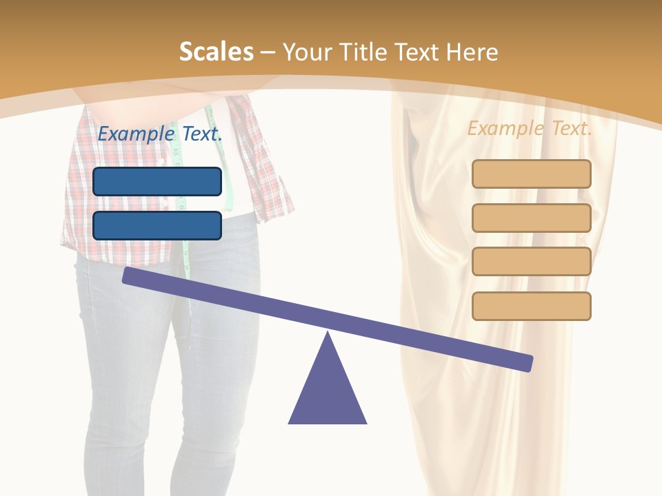 A Woman Standing Next To A Dress On A Mannequin PowerPoint Template
