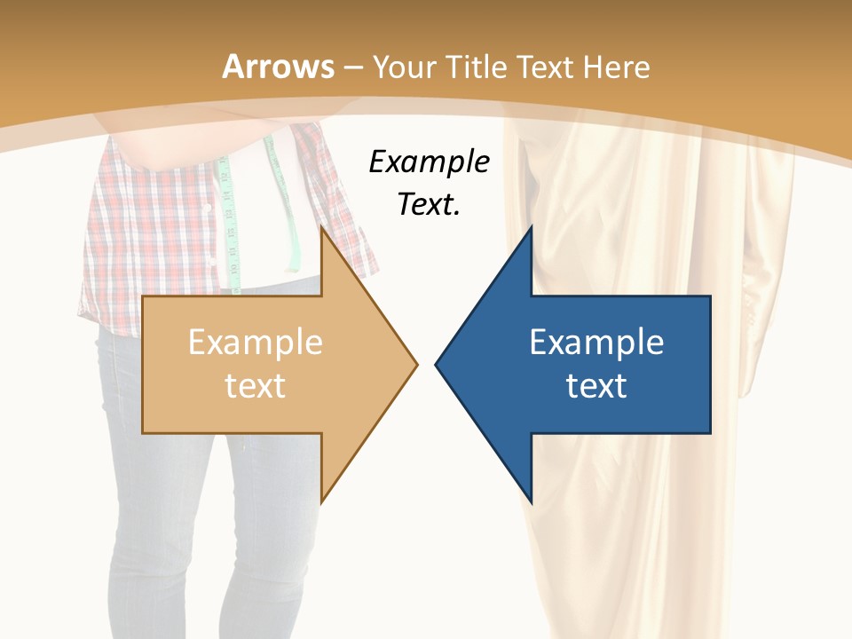 A Woman Standing Next To A Dress On A Mannequin PowerPoint Template