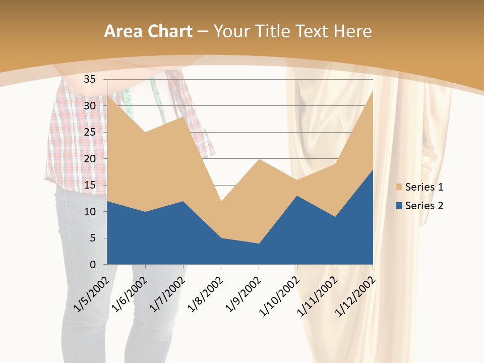 A Woman Standing Next To A Dress On A Mannequin PowerPoint Template