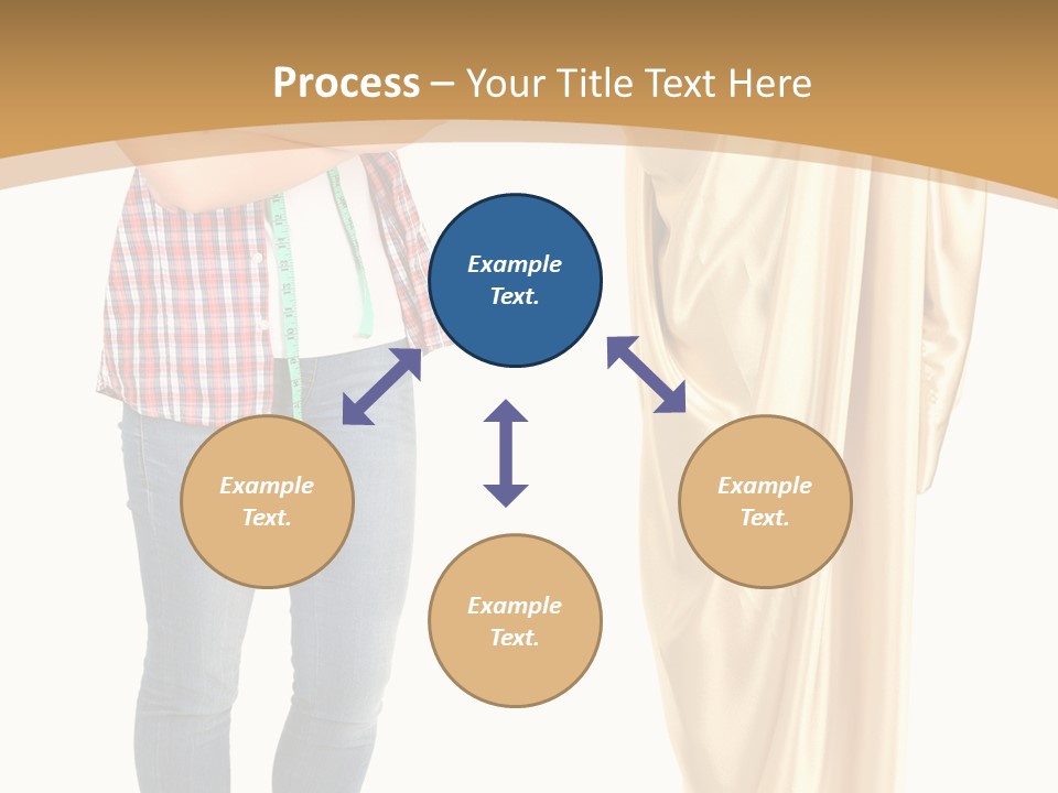 A Woman Standing Next To A Dress On A Mannequin PowerPoint Template