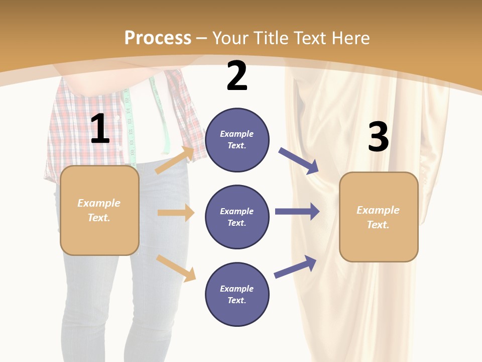 A Woman Standing Next To A Dress On A Mannequin PowerPoint Template