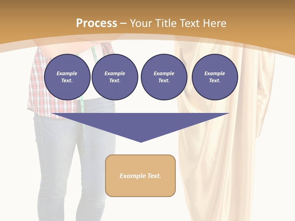 A Woman Standing Next To A Dress On A Mannequin PowerPoint Template