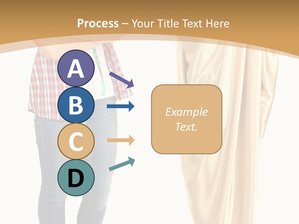 A Woman Standing Next To A Dress On A Mannequin PowerPoint Template