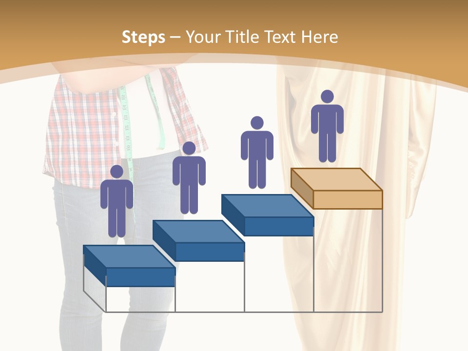 A Woman Standing Next To A Dress On A Mannequin PowerPoint Template