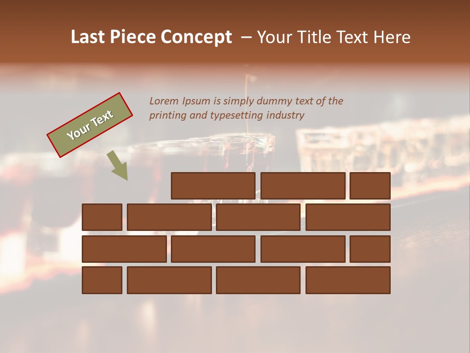 A Person Pouring A Beverage Into A Row Of Glasses PowerPoint Template