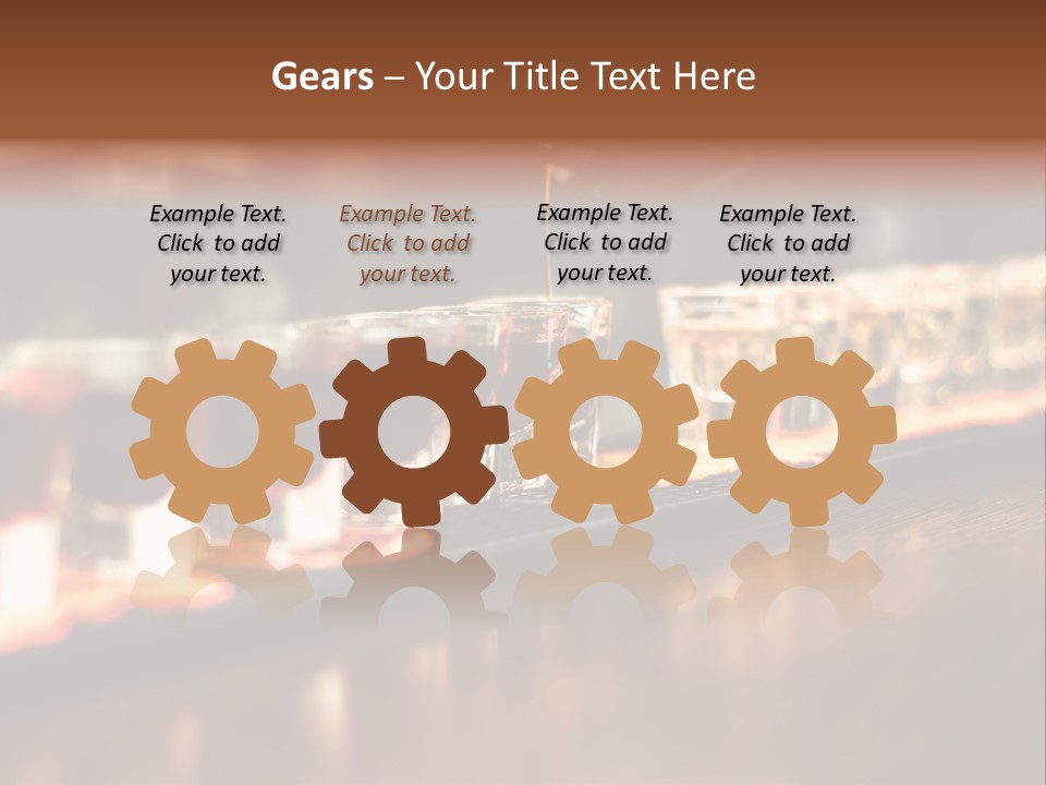 A Person Pouring A Beverage Into A Row Of Glasses PowerPoint Template