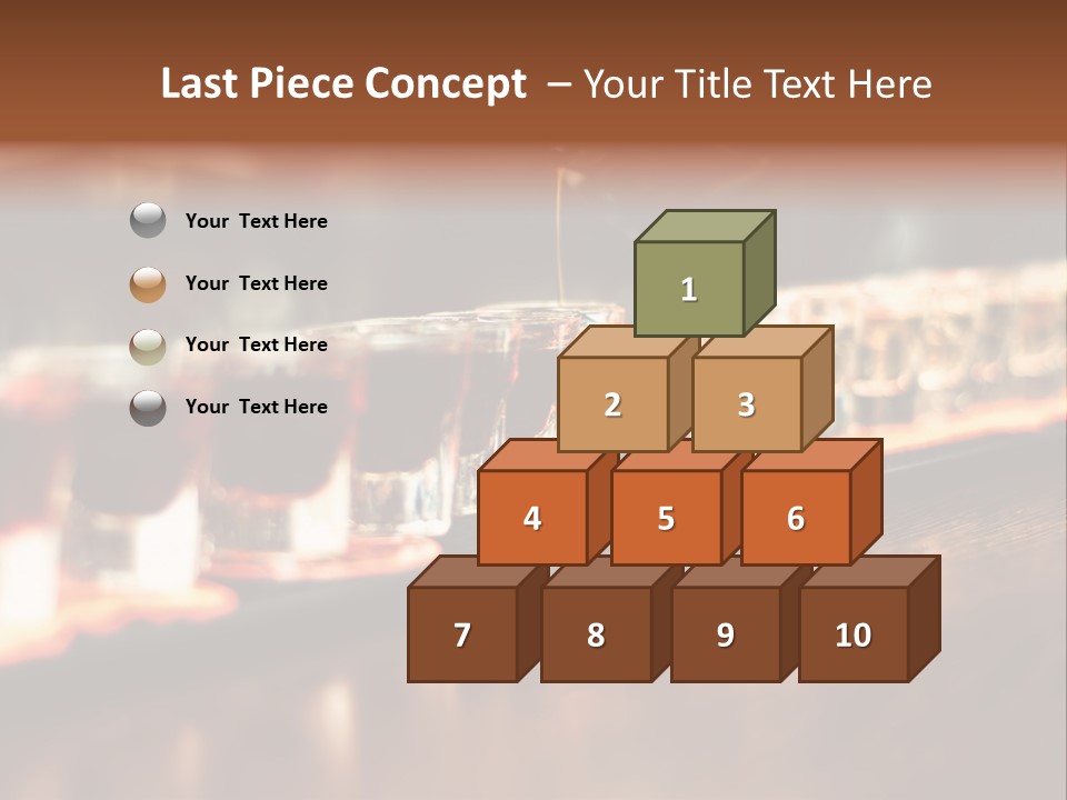 A Person Pouring A Beverage Into A Row Of Glasses PowerPoint Template