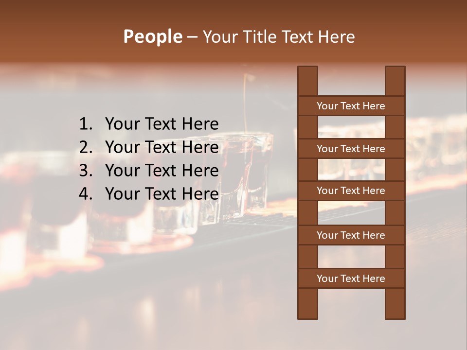 A Person Pouring A Beverage Into A Row Of Glasses PowerPoint Template