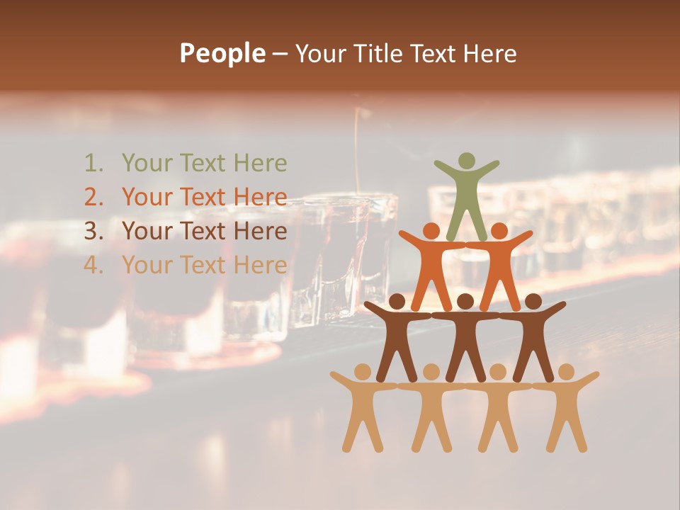 A Person Pouring A Beverage Into A Row Of Glasses PowerPoint Template