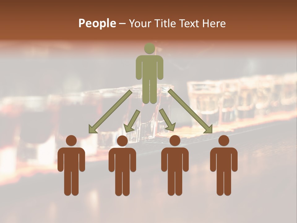 A Person Pouring A Beverage Into A Row Of Glasses PowerPoint Template