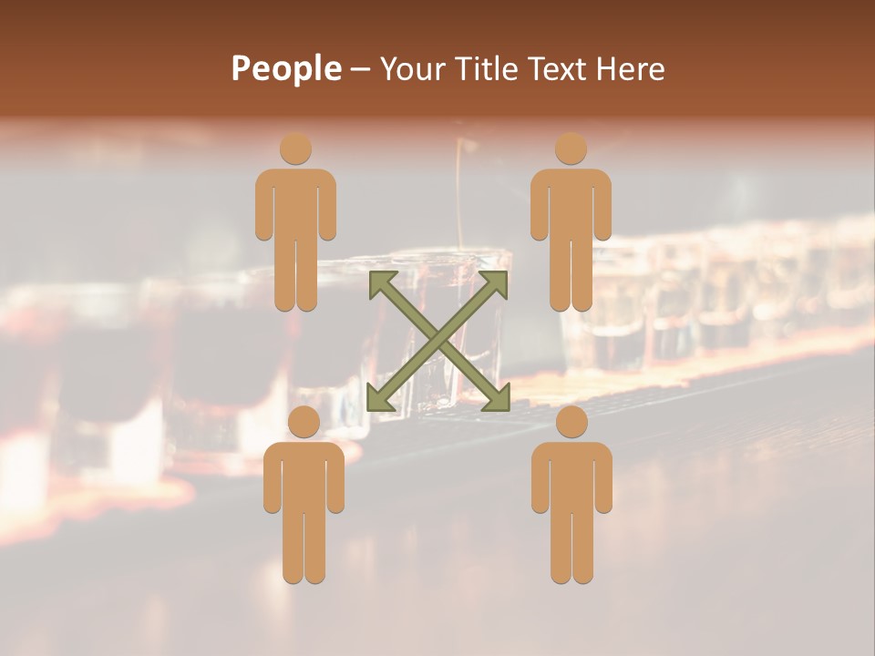 A Person Pouring A Beverage Into A Row Of Glasses PowerPoint Template