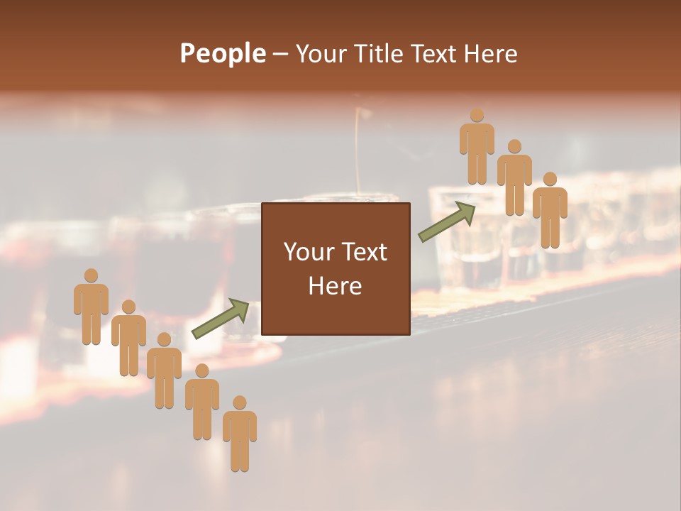 A Person Pouring A Beverage Into A Row Of Glasses PowerPoint Template