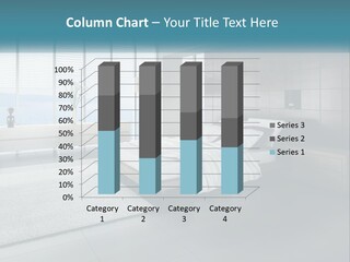 A Bedroom With A Large Bed And A Large Window PowerPoint Template