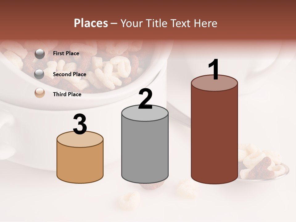 A Bowl Of Cereal With A Spoon Next To It PowerPoint Template