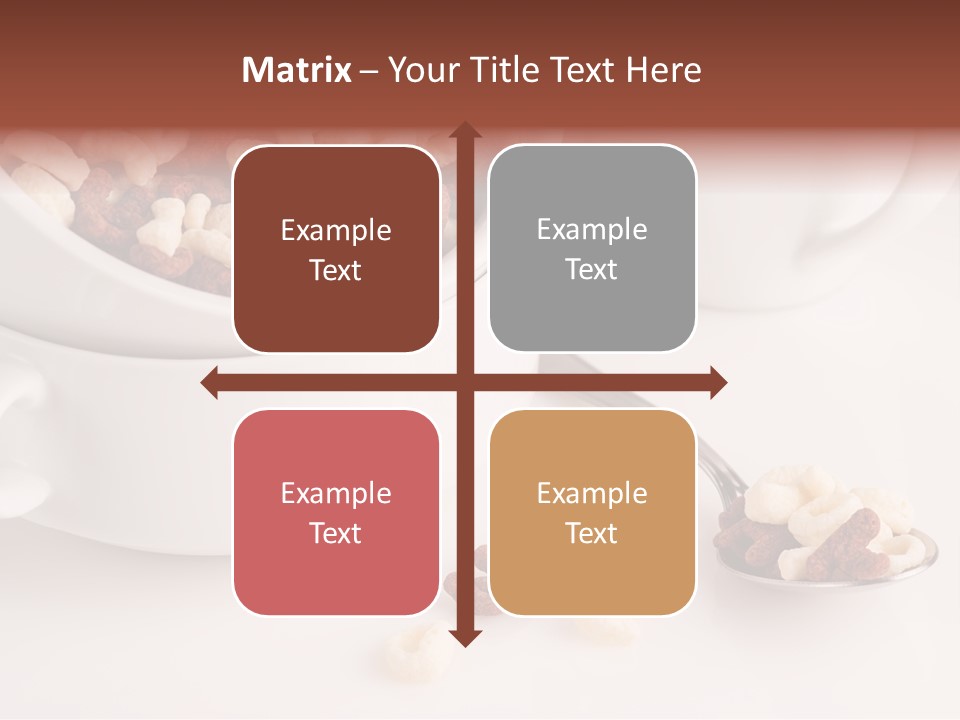 A Bowl Of Cereal With A Spoon Next To It PowerPoint Template