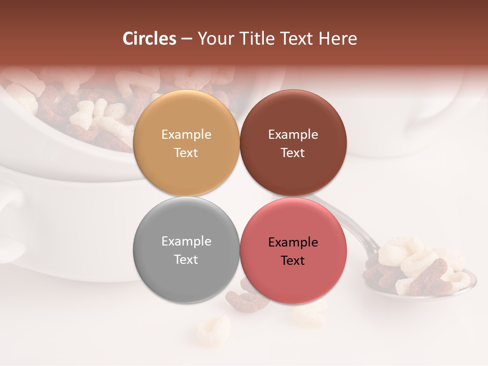 A Bowl Of Cereal With A Spoon Next To It PowerPoint Template
