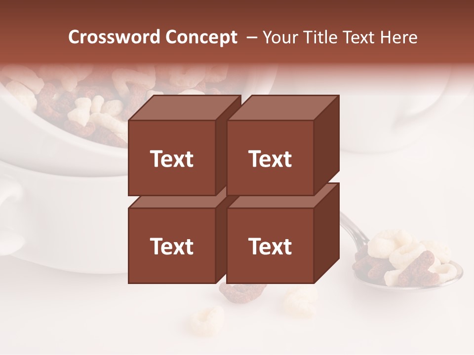 A Bowl Of Cereal With A Spoon Next To It PowerPoint Template
