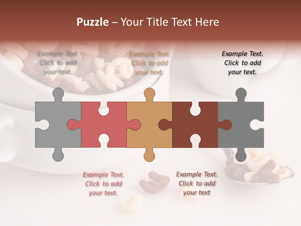 A Bowl Of Cereal With A Spoon Next To It PowerPoint Template