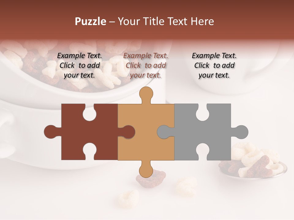 A Bowl Of Cereal With A Spoon Next To It PowerPoint Template