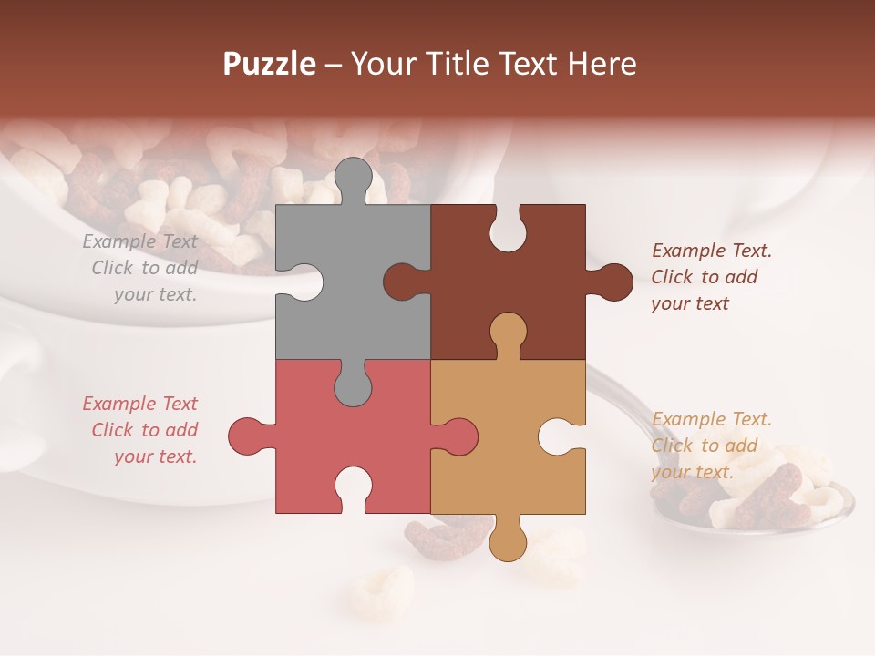 A Bowl Of Cereal With A Spoon Next To It PowerPoint Template