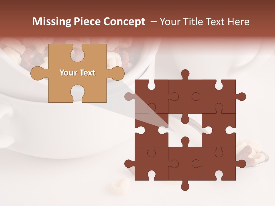 A Bowl Of Cereal With A Spoon Next To It PowerPoint Template