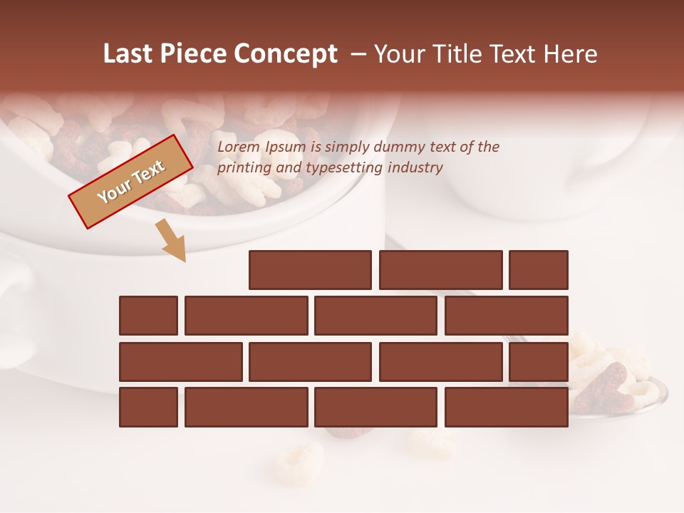 A Bowl Of Cereal With A Spoon Next To It PowerPoint Template
