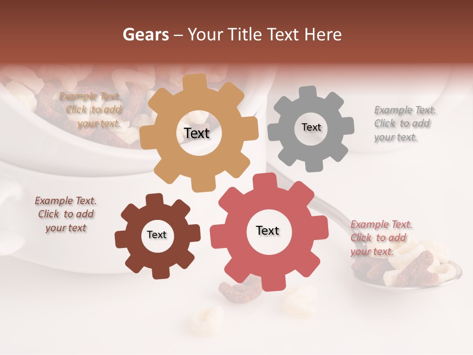 A Bowl Of Cereal With A Spoon Next To It PowerPoint Template