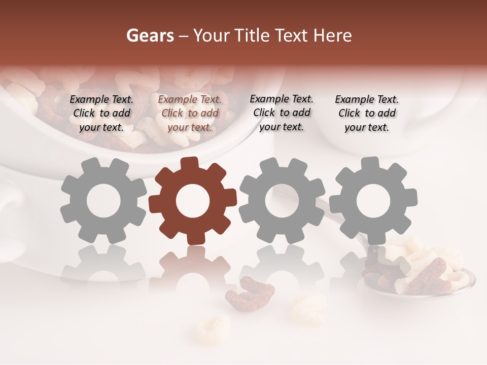 A Bowl Of Cereal With A Spoon Next To It PowerPoint Template