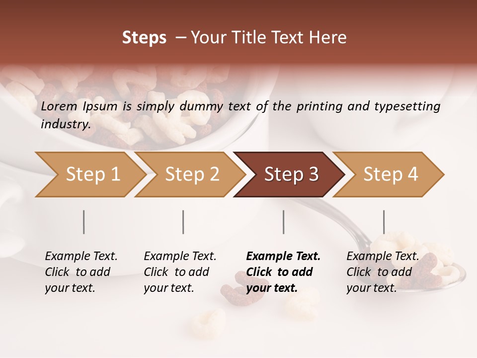 A Bowl Of Cereal With A Spoon Next To It PowerPoint Template
