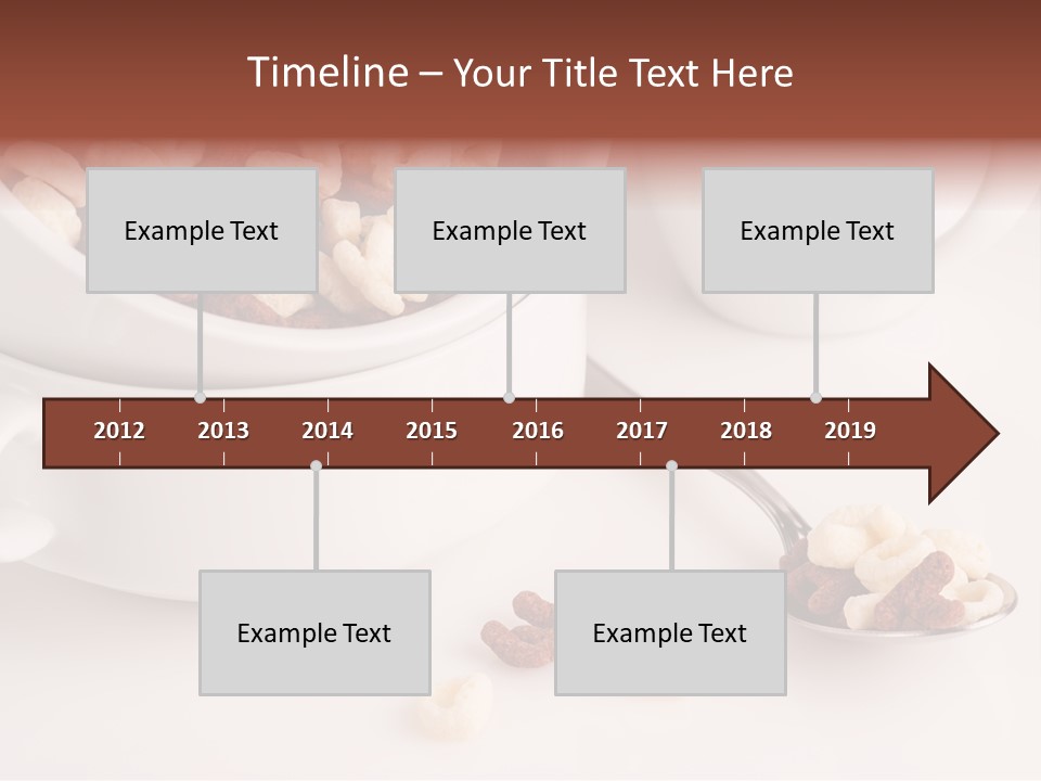 A Bowl Of Cereal With A Spoon Next To It PowerPoint Template