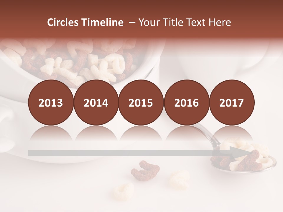 A Bowl Of Cereal With A Spoon Next To It PowerPoint Template