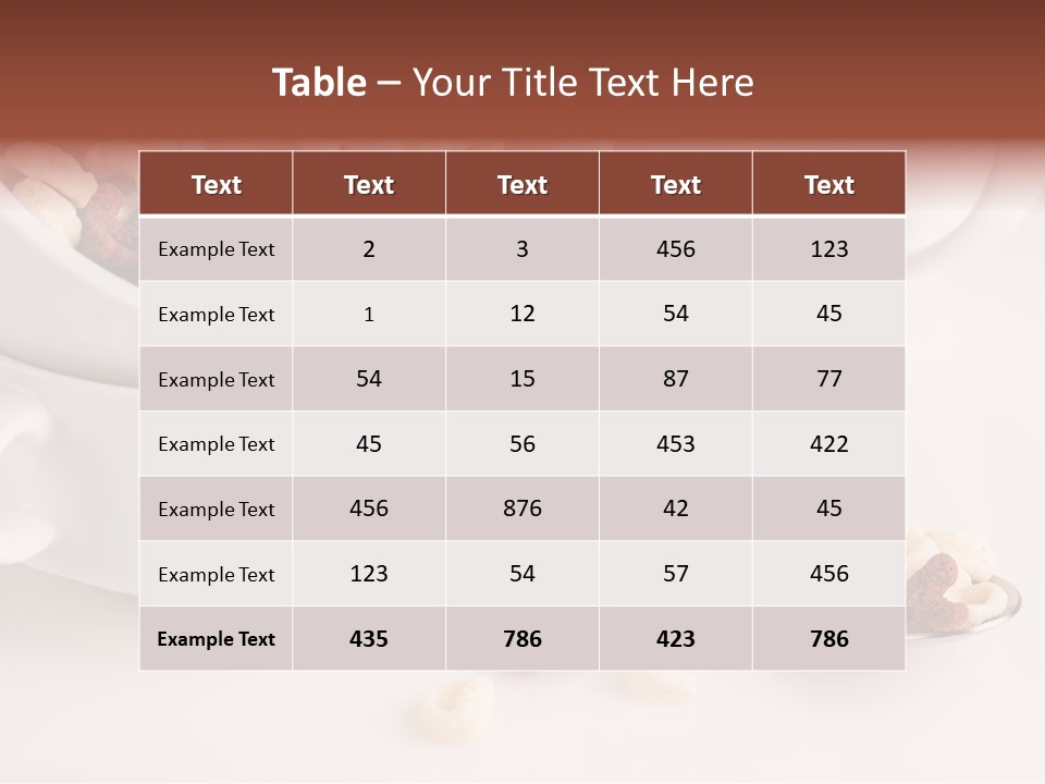 A Bowl Of Cereal With A Spoon Next To It PowerPoint Template