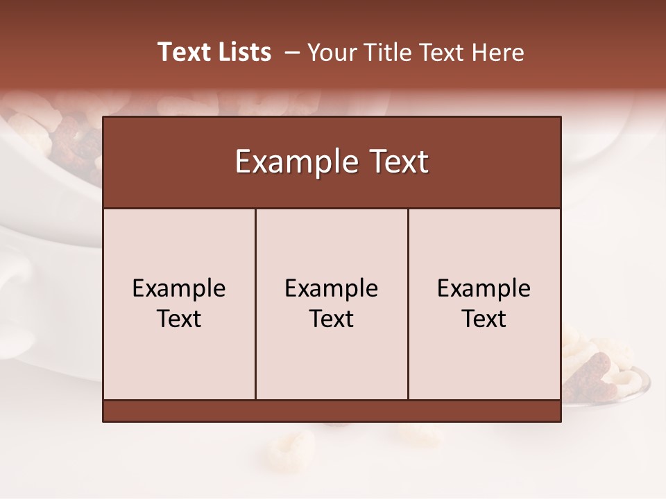 A Bowl Of Cereal With A Spoon Next To It PowerPoint Template