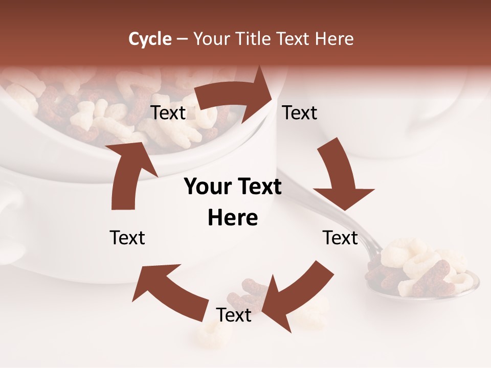 A Bowl Of Cereal With A Spoon Next To It PowerPoint Template