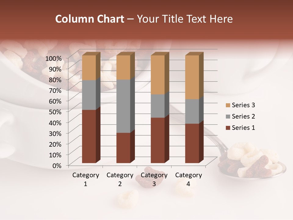 A Bowl Of Cereal With A Spoon Next To It PowerPoint Template